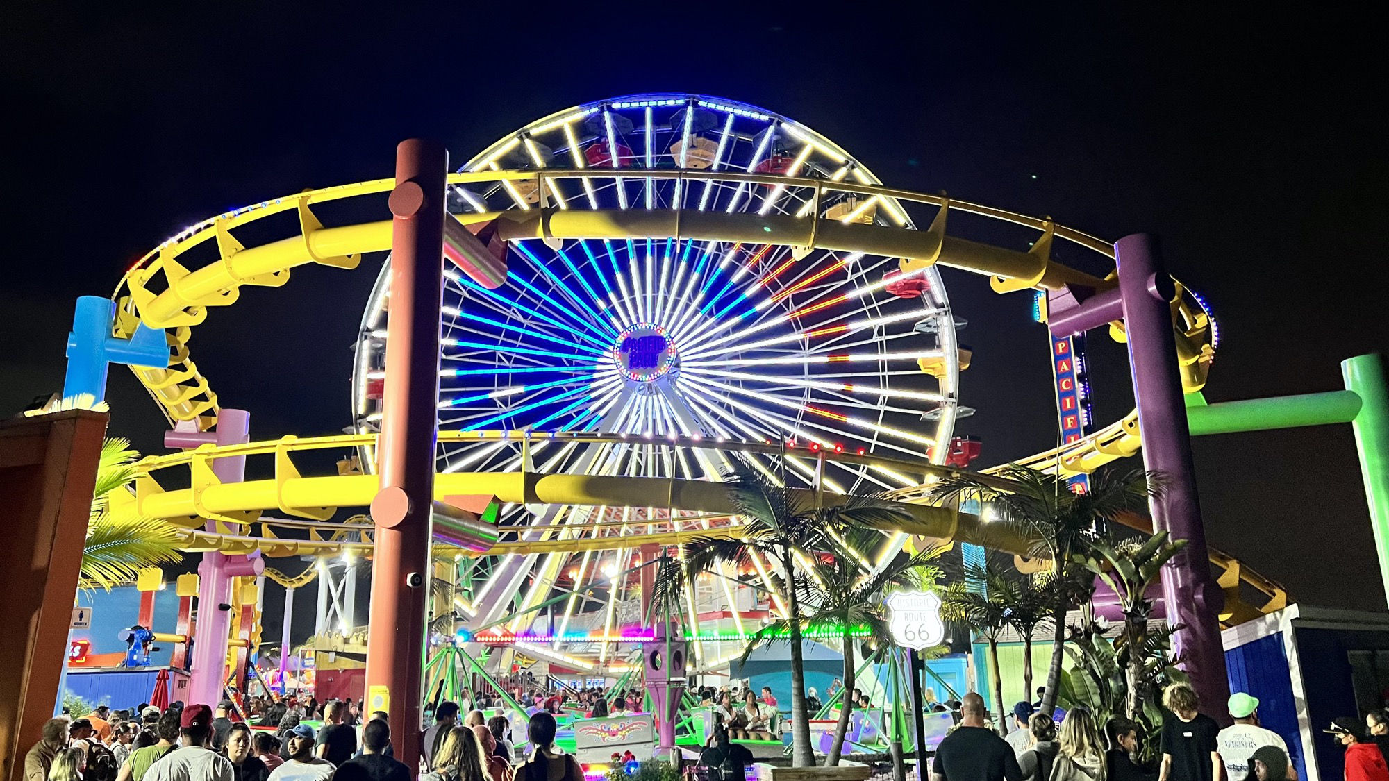 All Star Week Santa Monica Pier Ferris Wheel MLB Logo