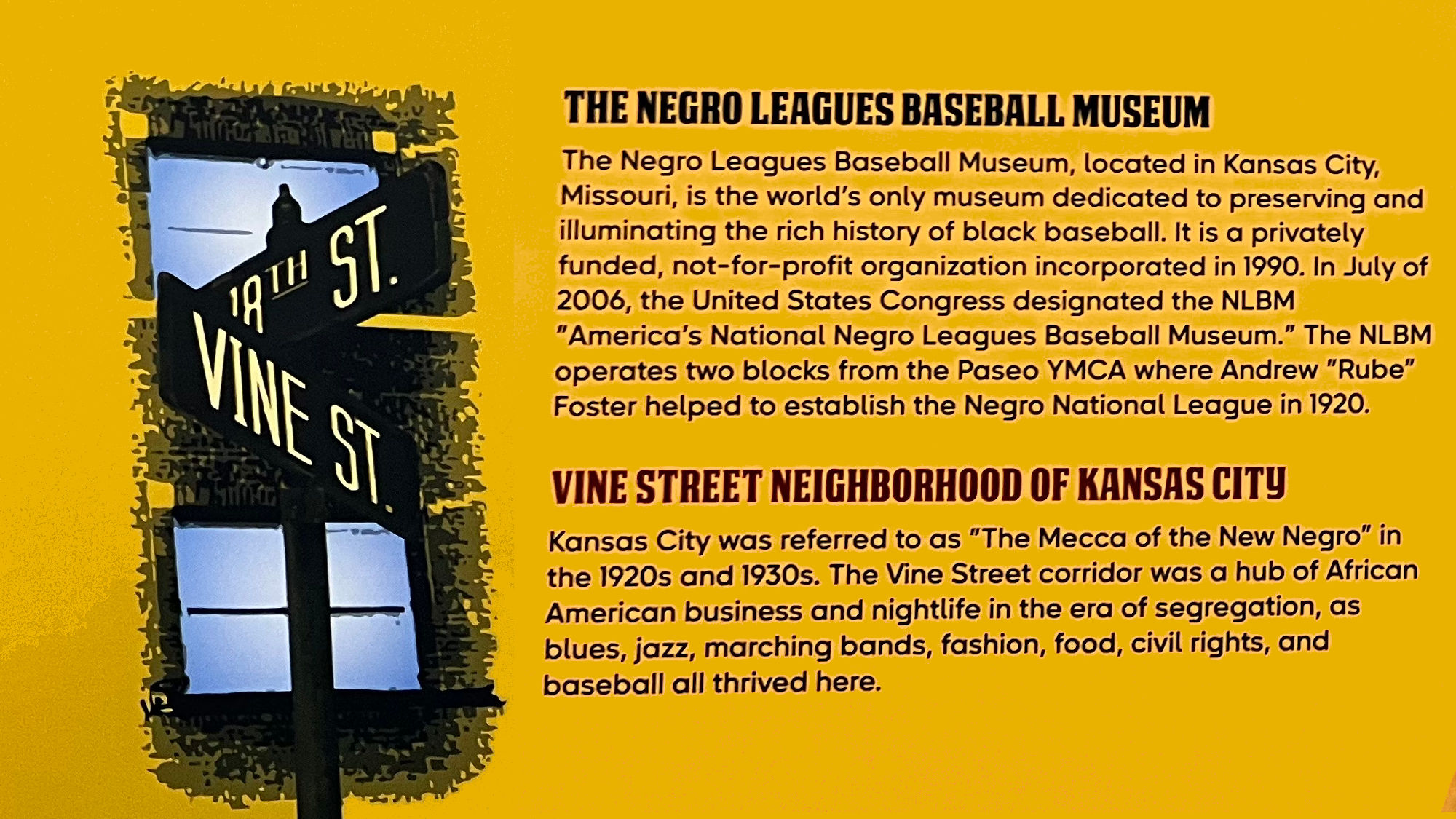 Baseball Museum Vine Street