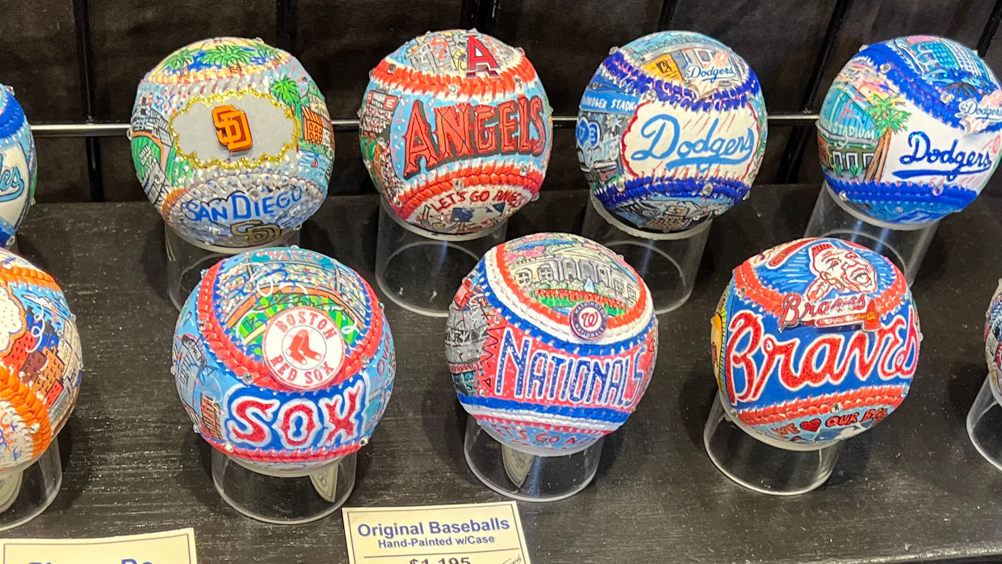 Charles Fazzino Hand Painted Baseballs