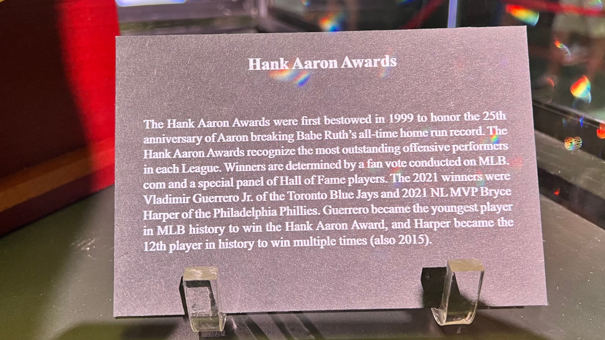 MLB Trophy The Hank Aaron Award