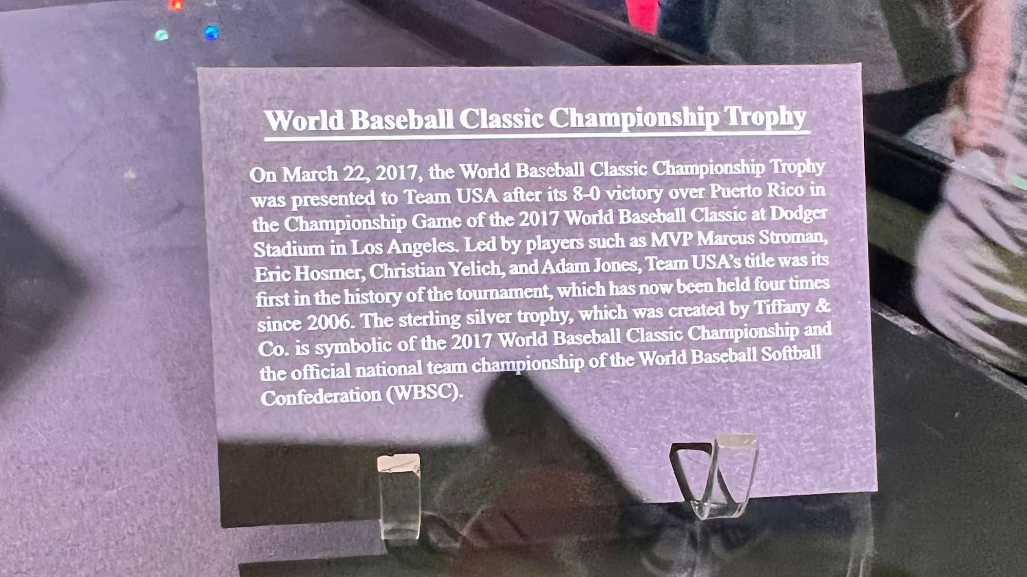 MLB Trophy World Baseball Classic Trophy