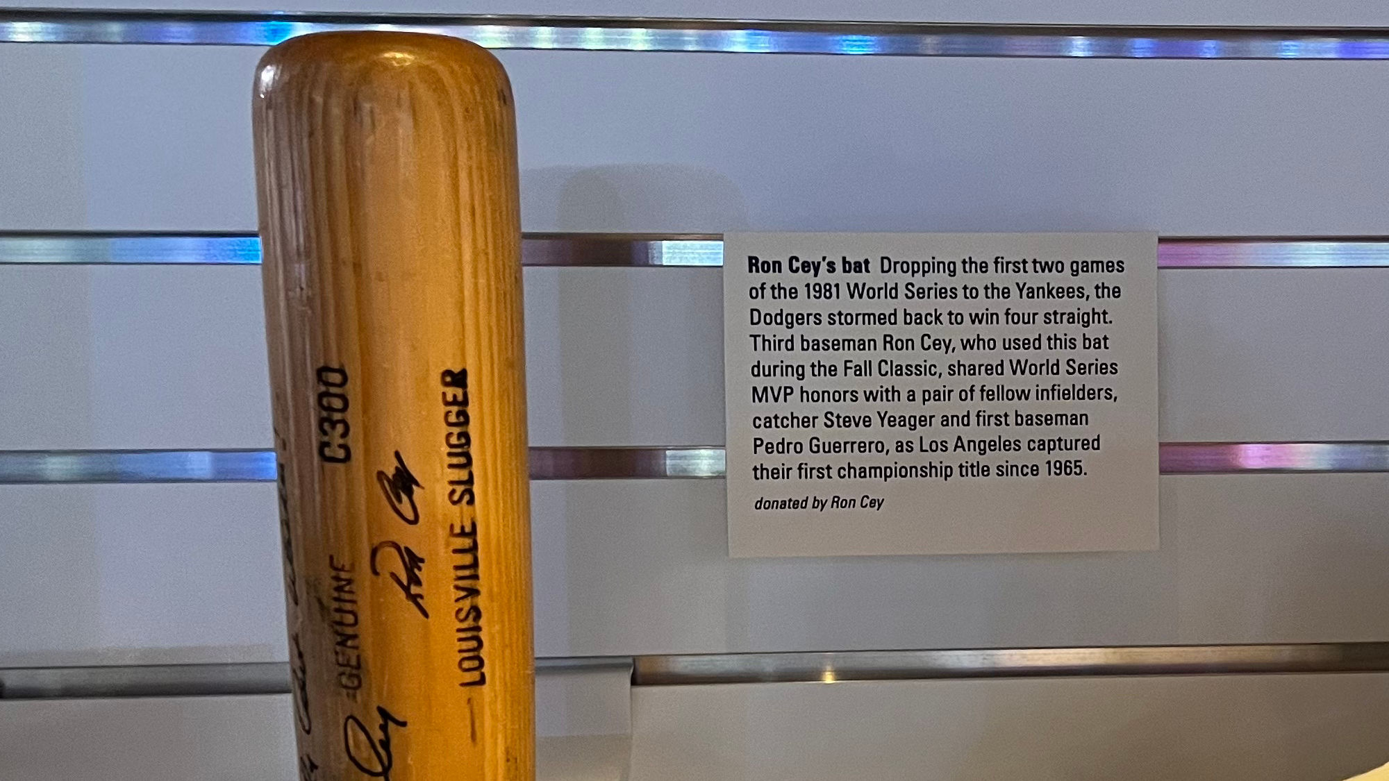 Baseball HoF Ron Cey's Bat