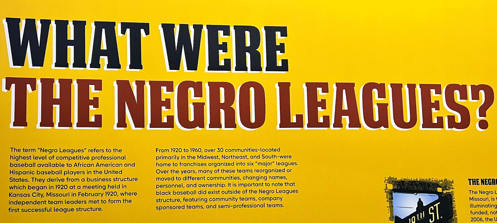 Baseball Museum What were the Negro Leagues