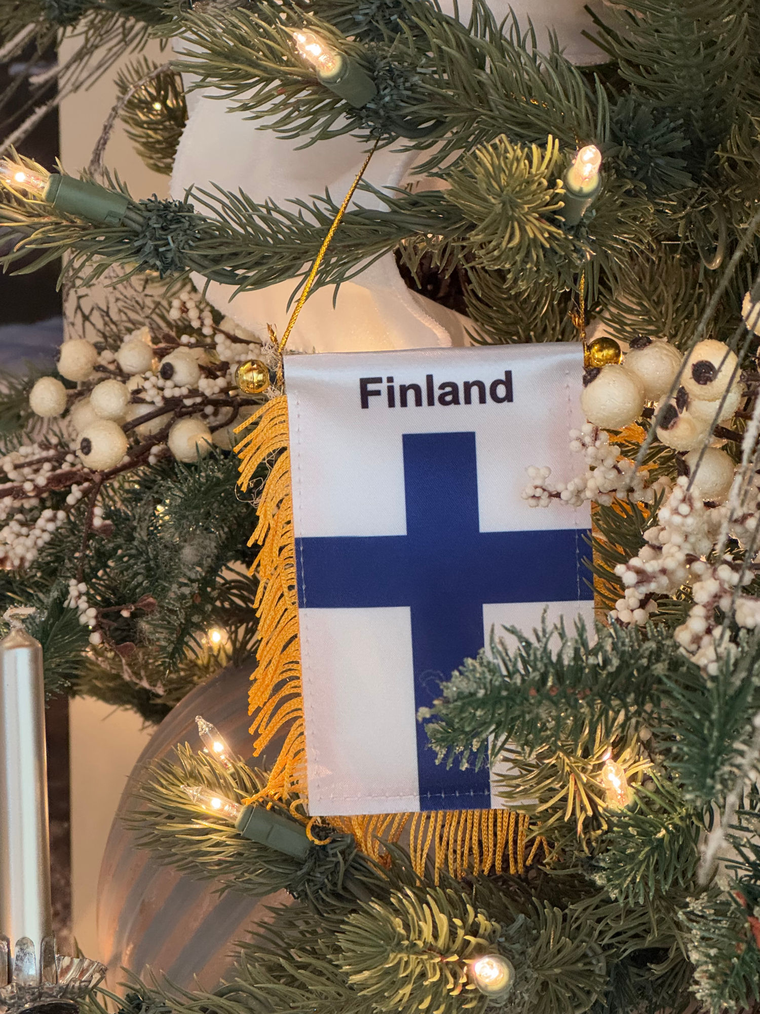 Finnish Flag Christmas Ornament