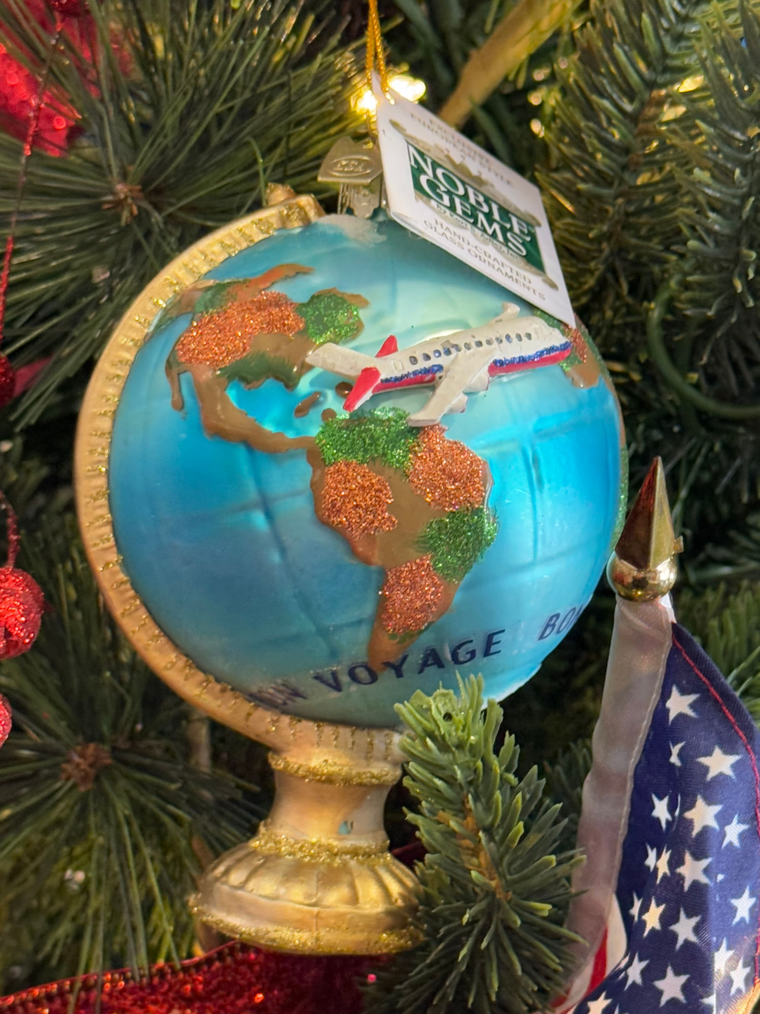 Reagan Library Gift Shop Globe Christmas Ornament