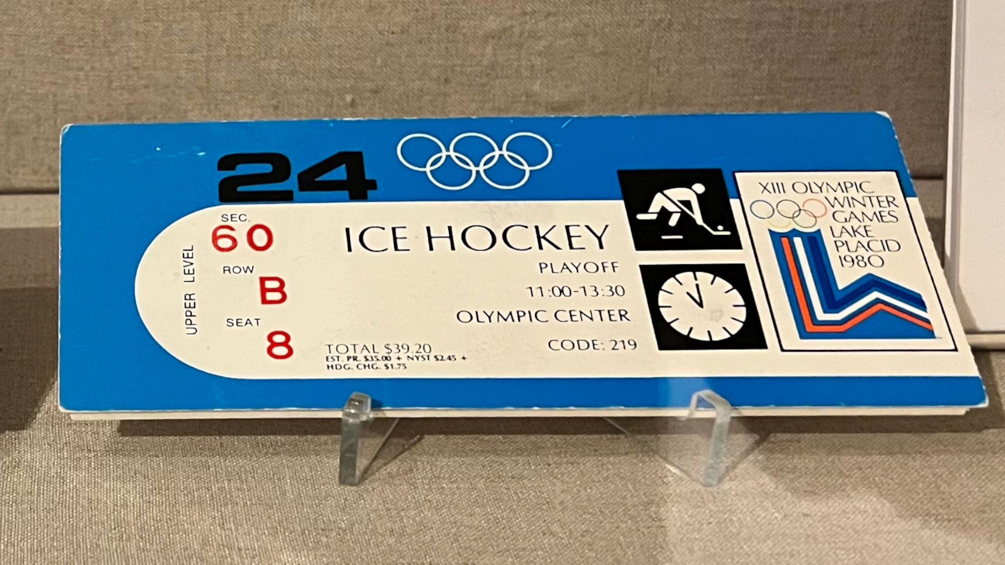 Lake Placid 1980 Hockey Tickets