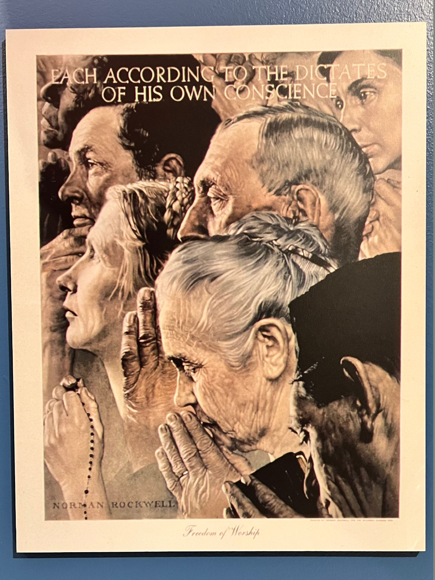 Norman Rockwell Freedom of Worship