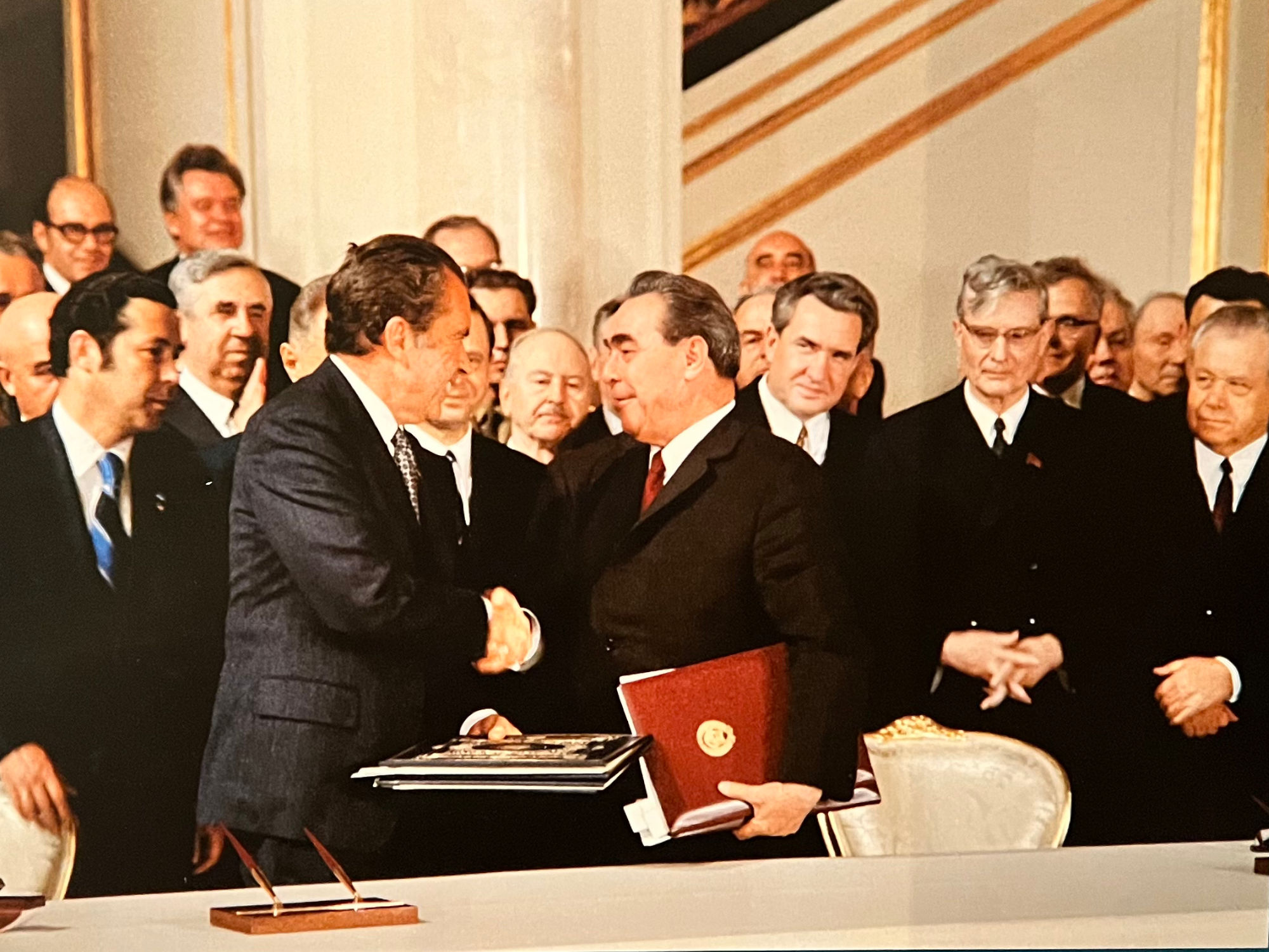 Richard Nixon Leonid Brezhnev Handshake