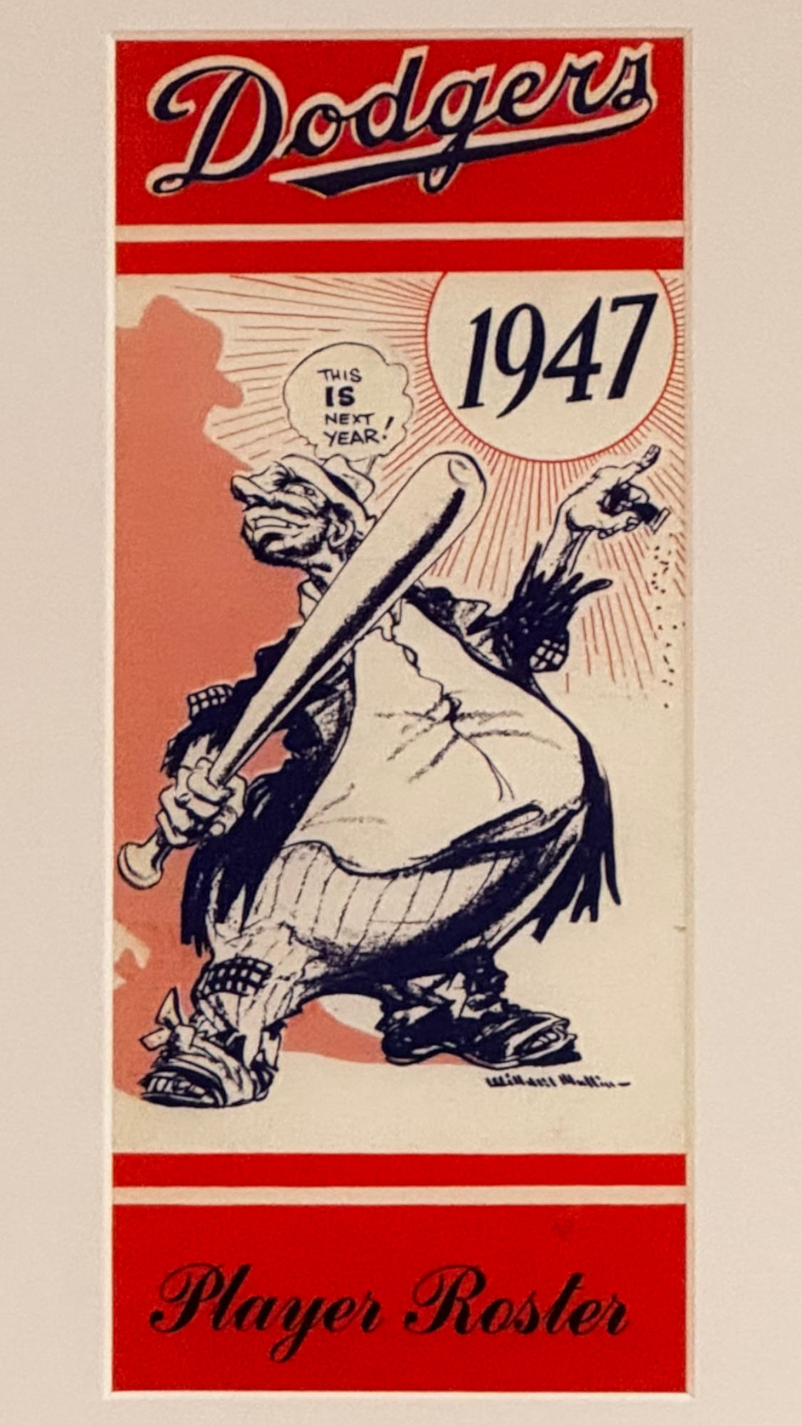 1947 Dodgers Playing Roster Cover 1947 Dodgers Playing Roster Cover