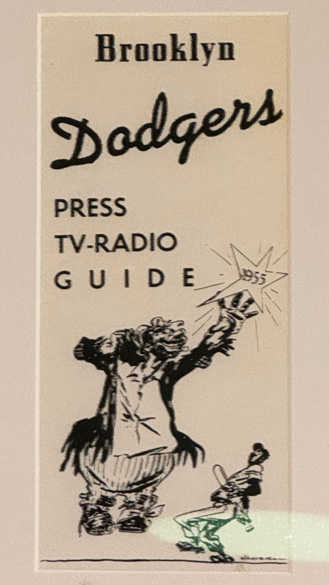 1955 Brooklyn Dodgers Press TV-Radio Guide Cover 1955 Brooklyn Dodgers Press TV-Radio Guide Cover