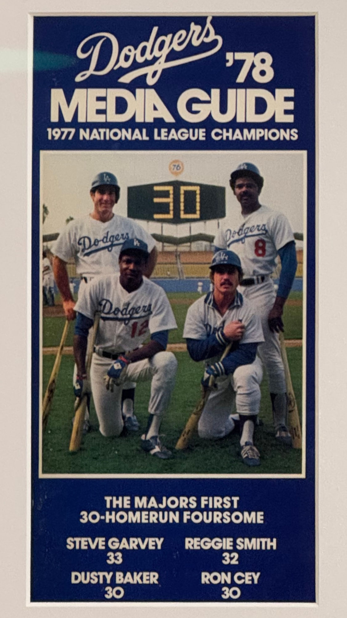 1978 Dodgers Media Guide Cover 1978 Dodgers Media Guide Cover