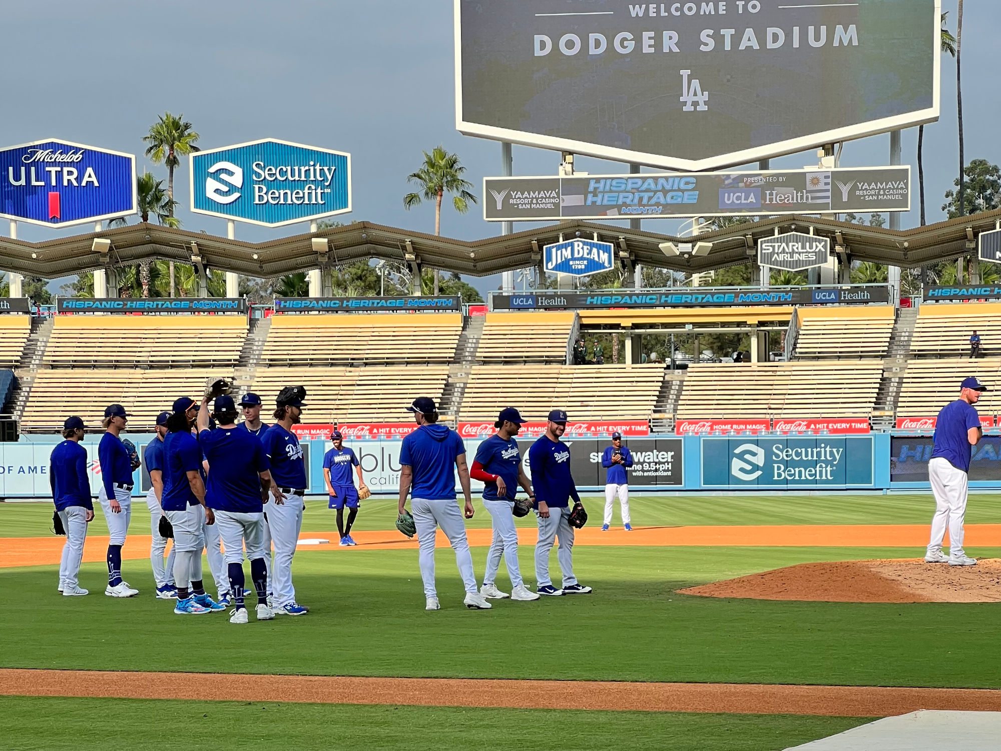 Dodger Stadium Batting Practice Kershaw