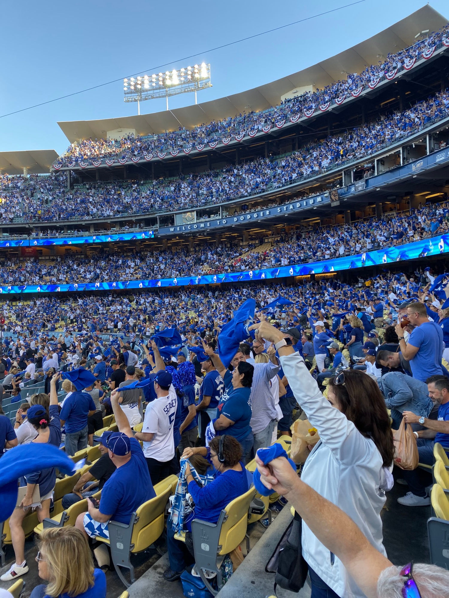 Dodger Stadium Blue Towels Playoffs