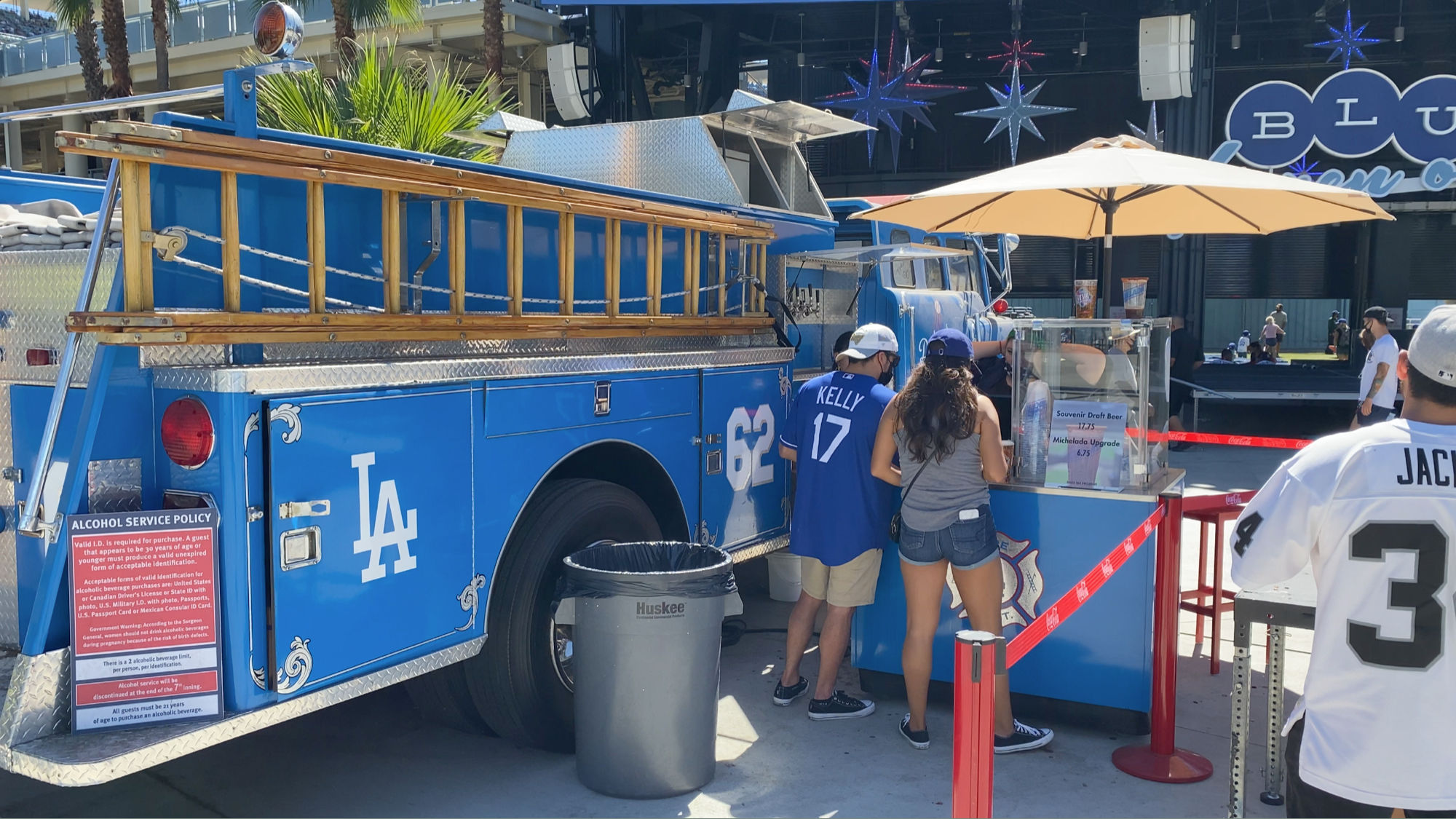 LA Dodgers Firetruck Keg On Wheels - Cruising Kitchens