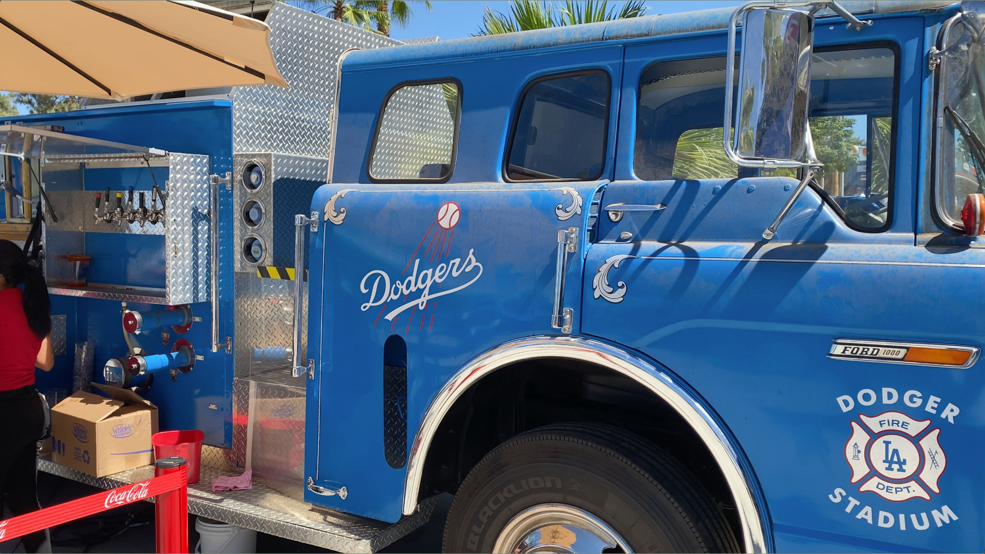 Dodger Stadium Firetruck Beer Booth