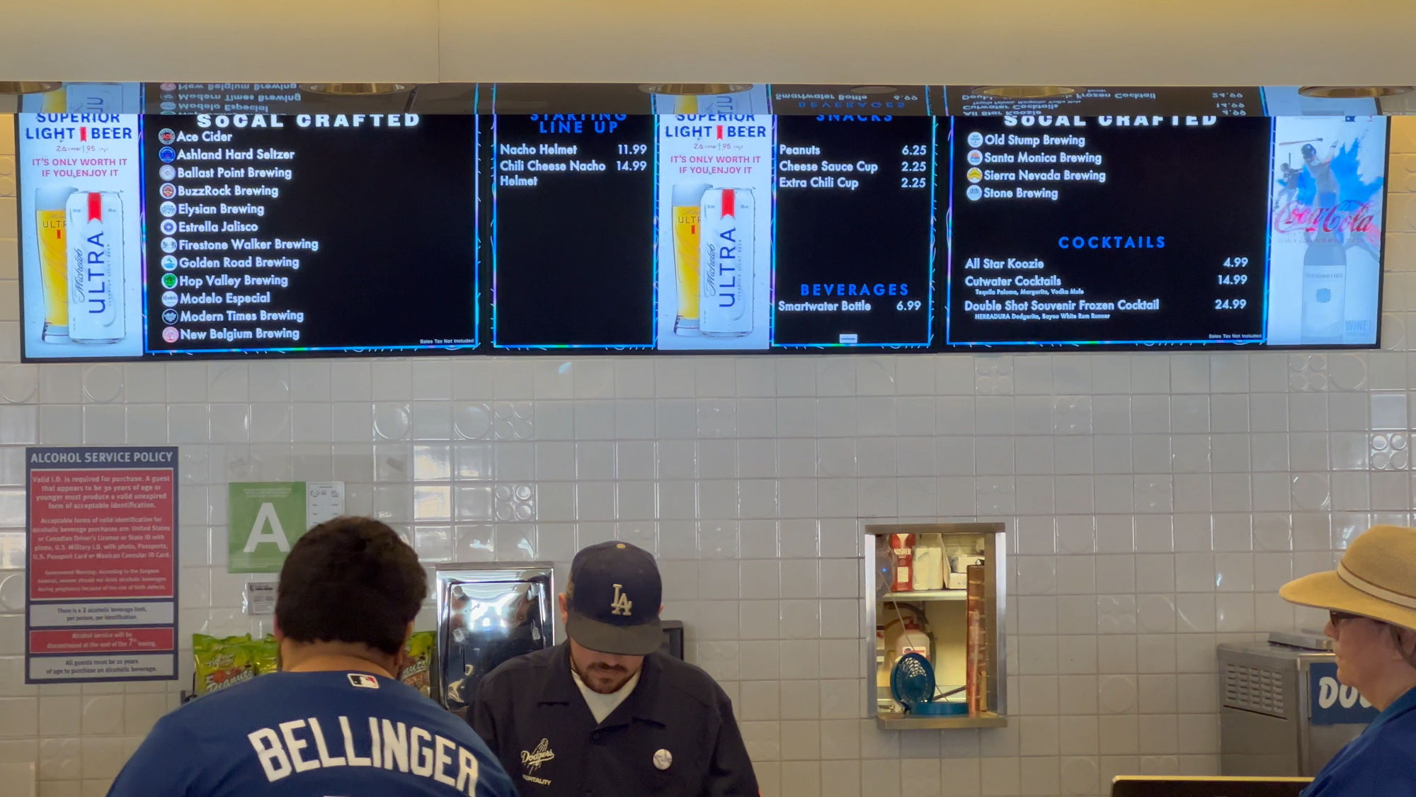 Dodger Stadium SoCal Crafted Menu