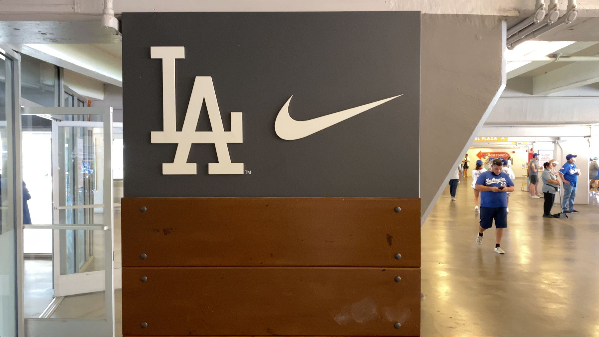 Duke Snider LA and Nike Logos