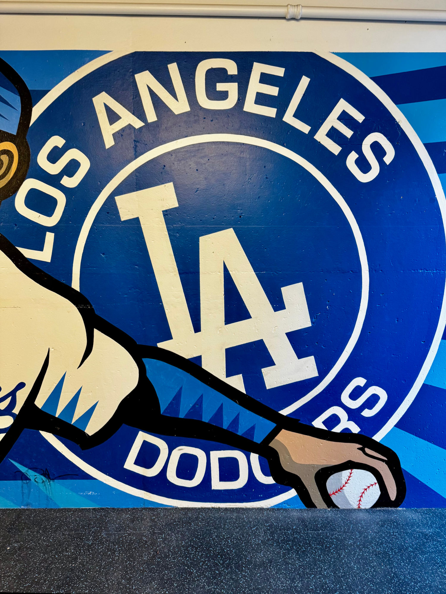 Clubhouse Hallway Player Mural Dodgers Logo Clubhouse Hallway Player Mural