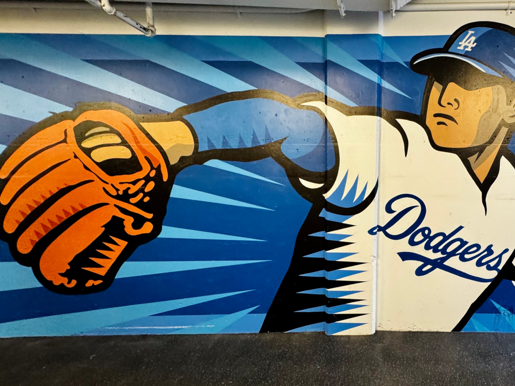Clubhouse Player Mural Dodgers Logo Clubhouse Player Mural
