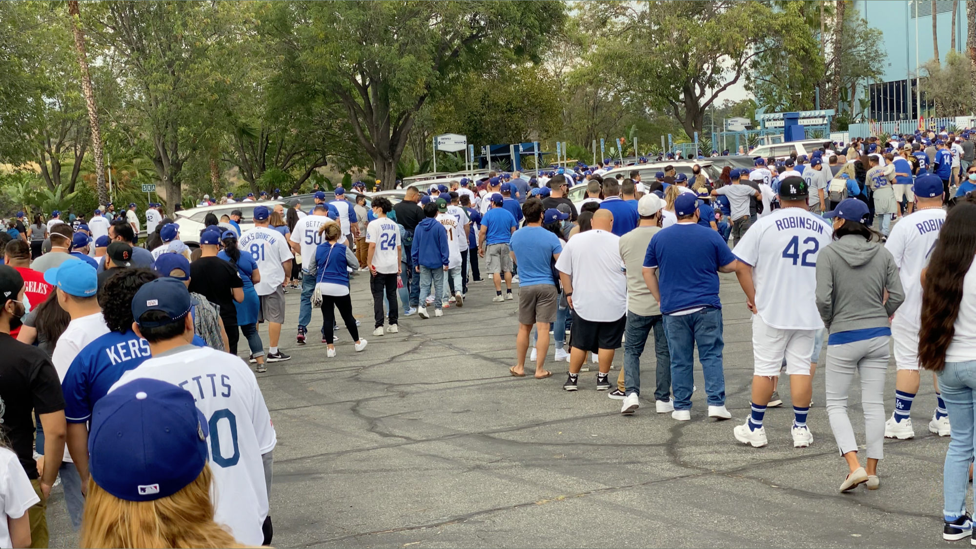 Entrances and Exits at Dodger Stadium