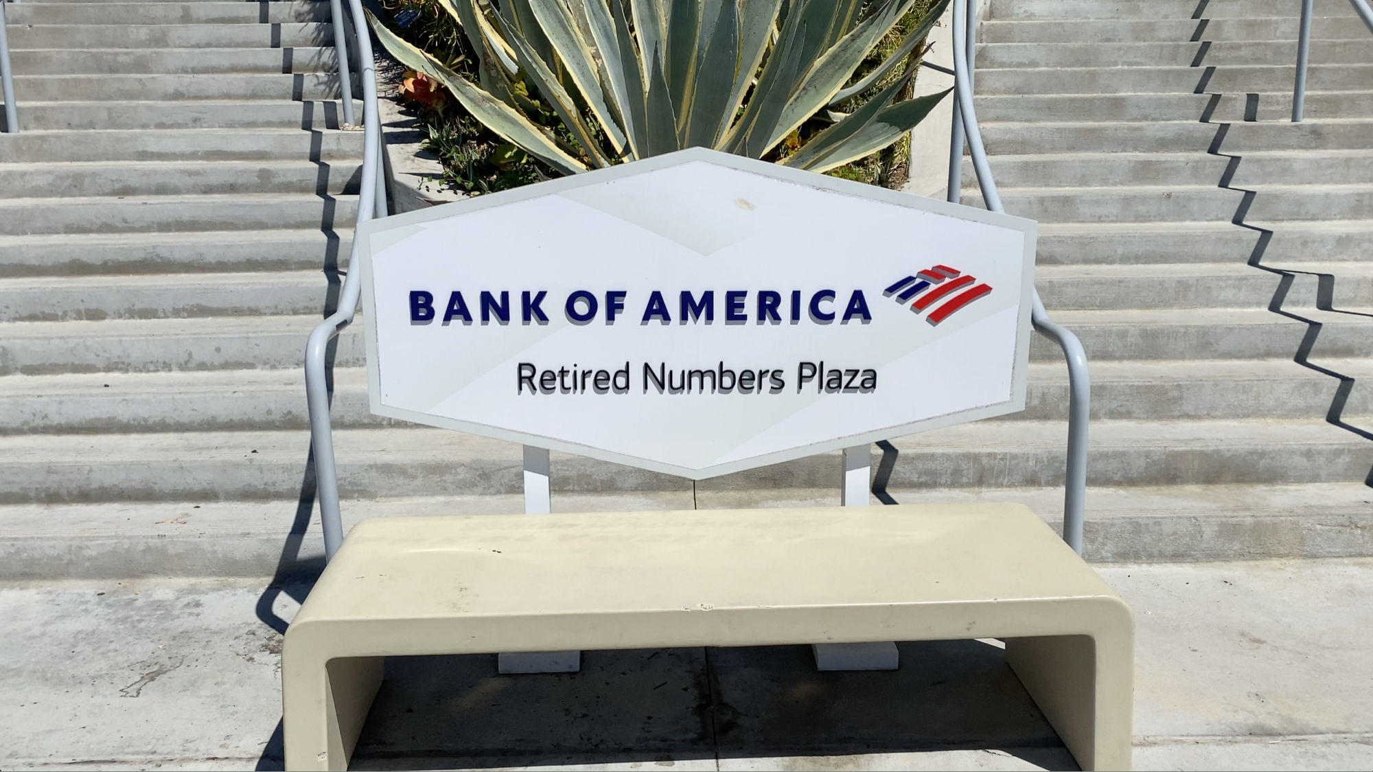 Retired Numbers Plaza Bench