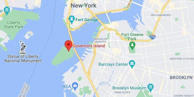 Governors Island on Google Map