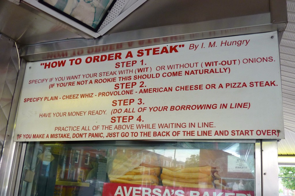How to order a cheesesteak