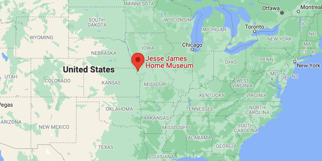 Jesse James Home on Google Map