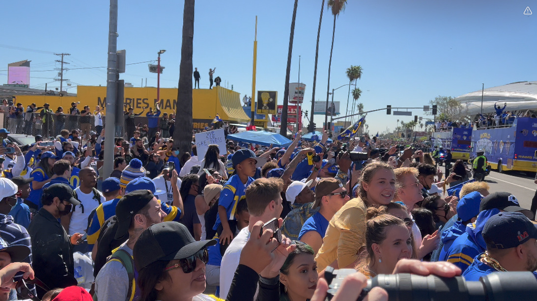 Los Angeles Rams Parade Crowd