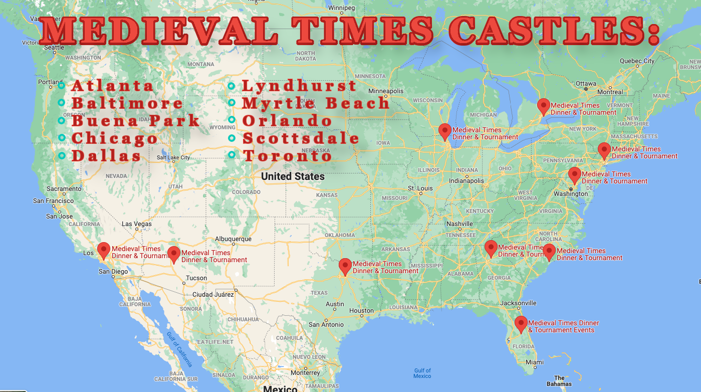 Medieval Times Locations