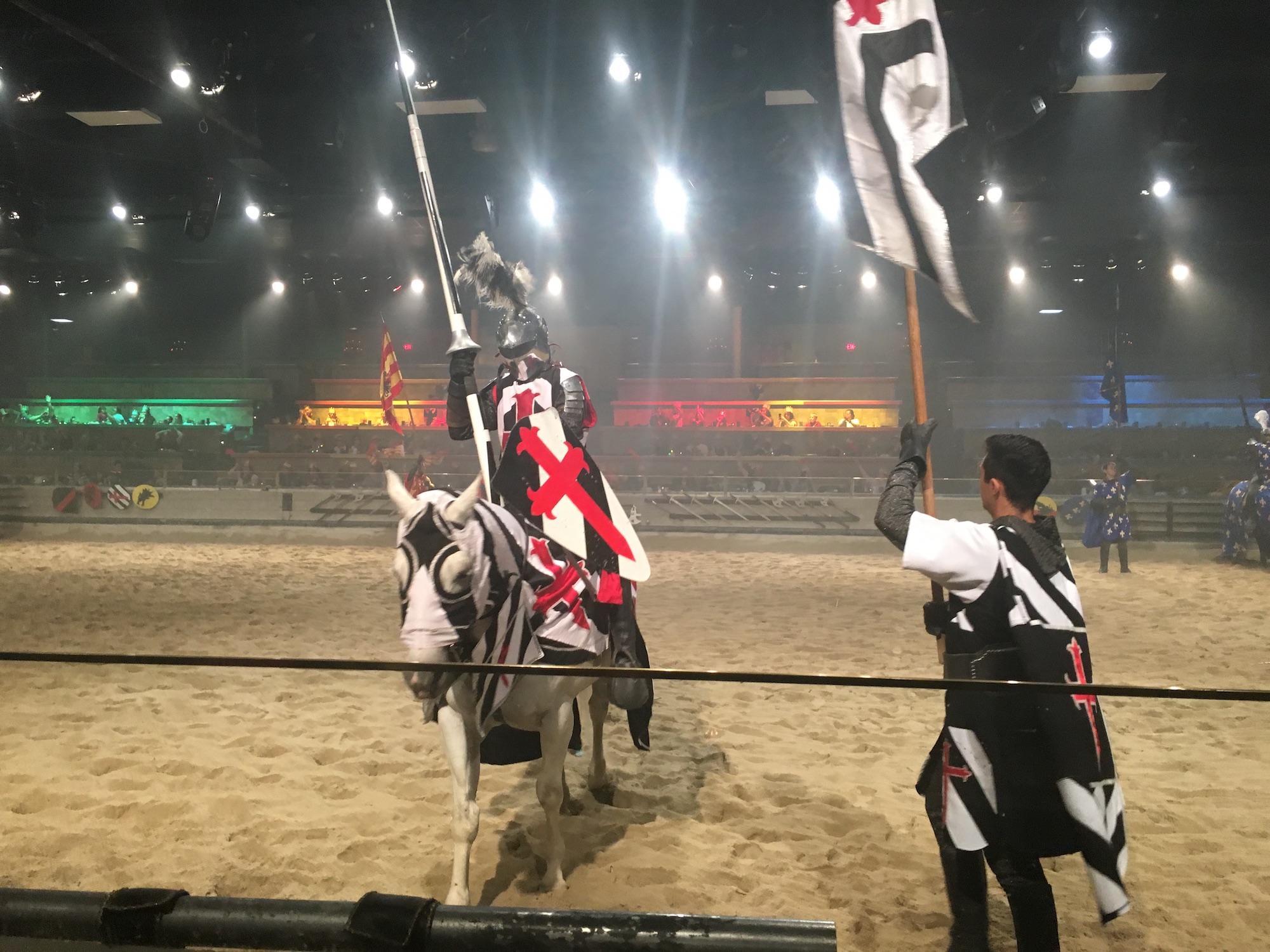 Medieval Times White Knight Jousting