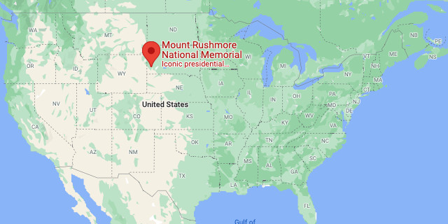 Mount Rushmore On Map 