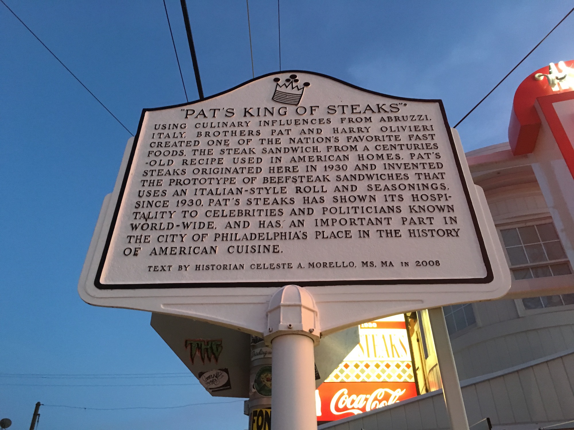Pats King of Steaks Historical Marker