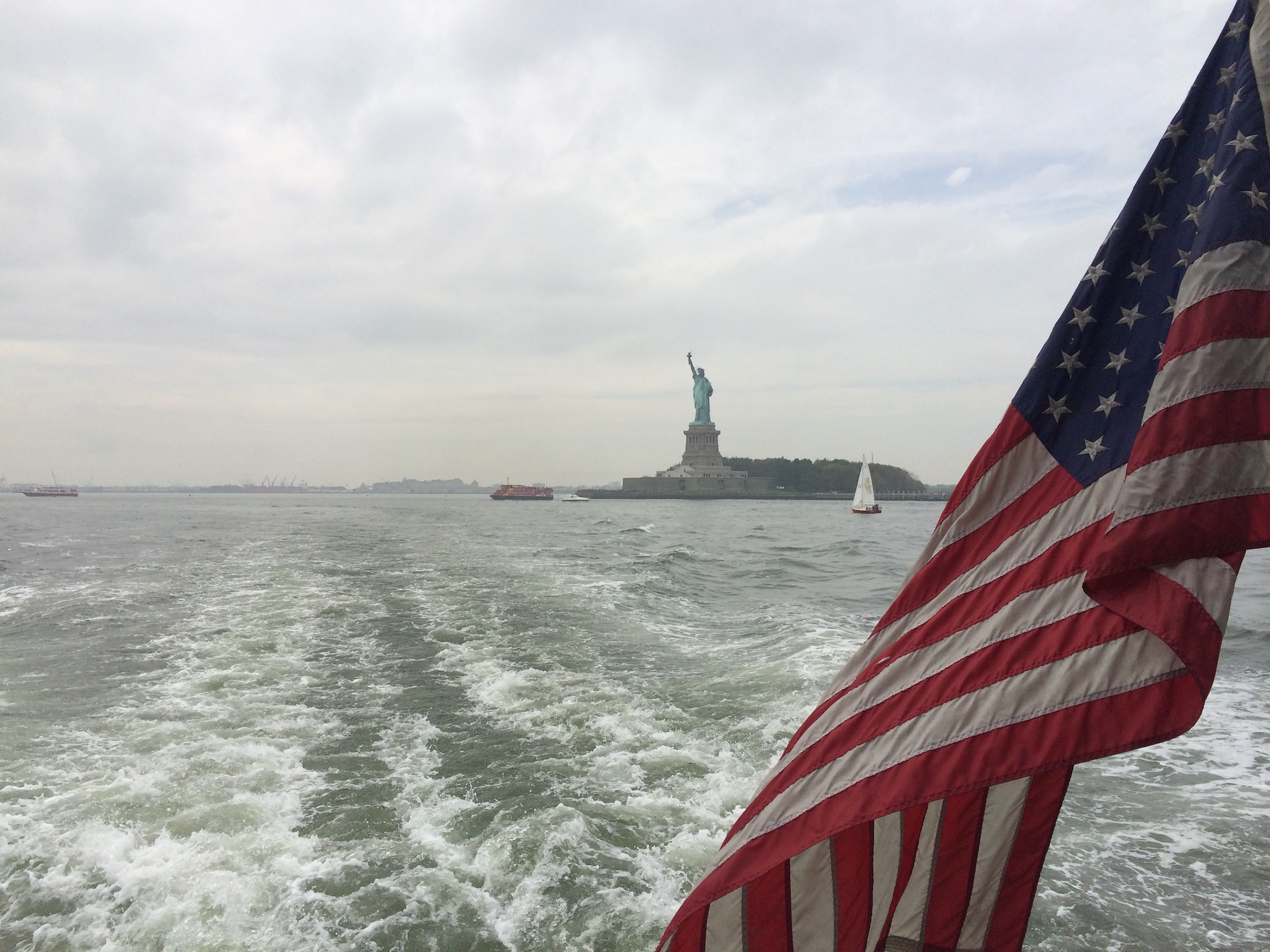Statue of Liberty American Flag