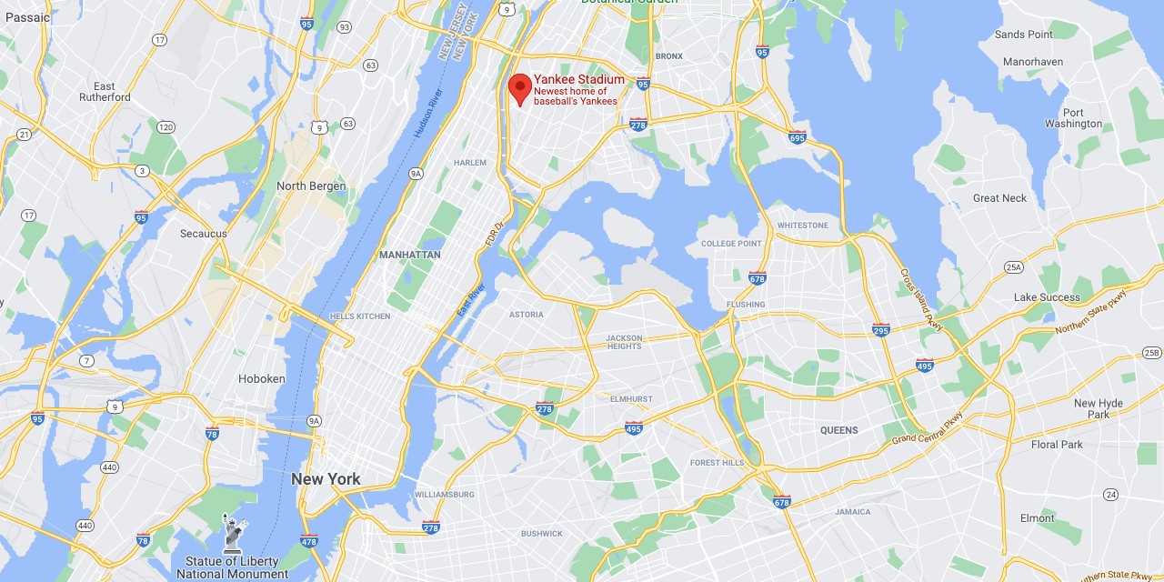 Yankee Stadium on Google Map