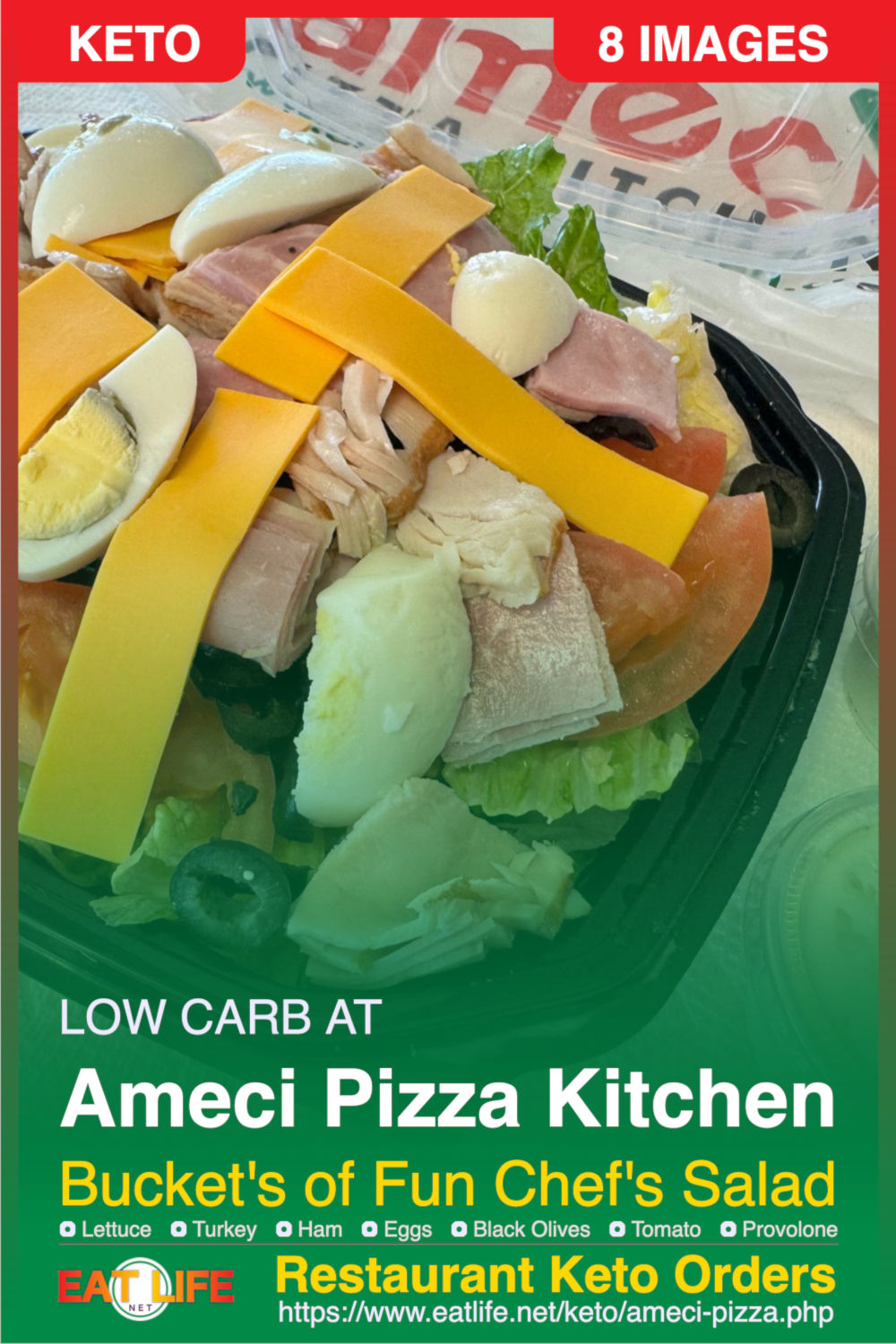 Ameci Pizza Keto Chefs Salad