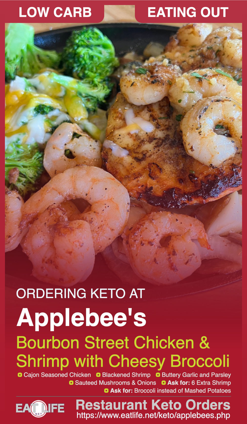 Applebees Keto Bourbon Street Chicken