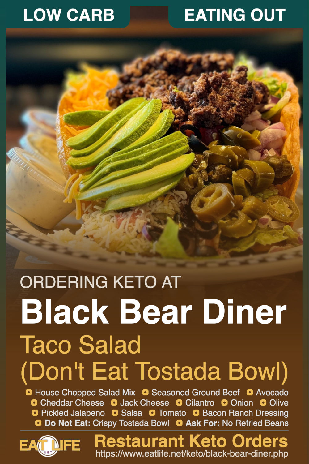 Black Bear Diner Keto Taco Salad