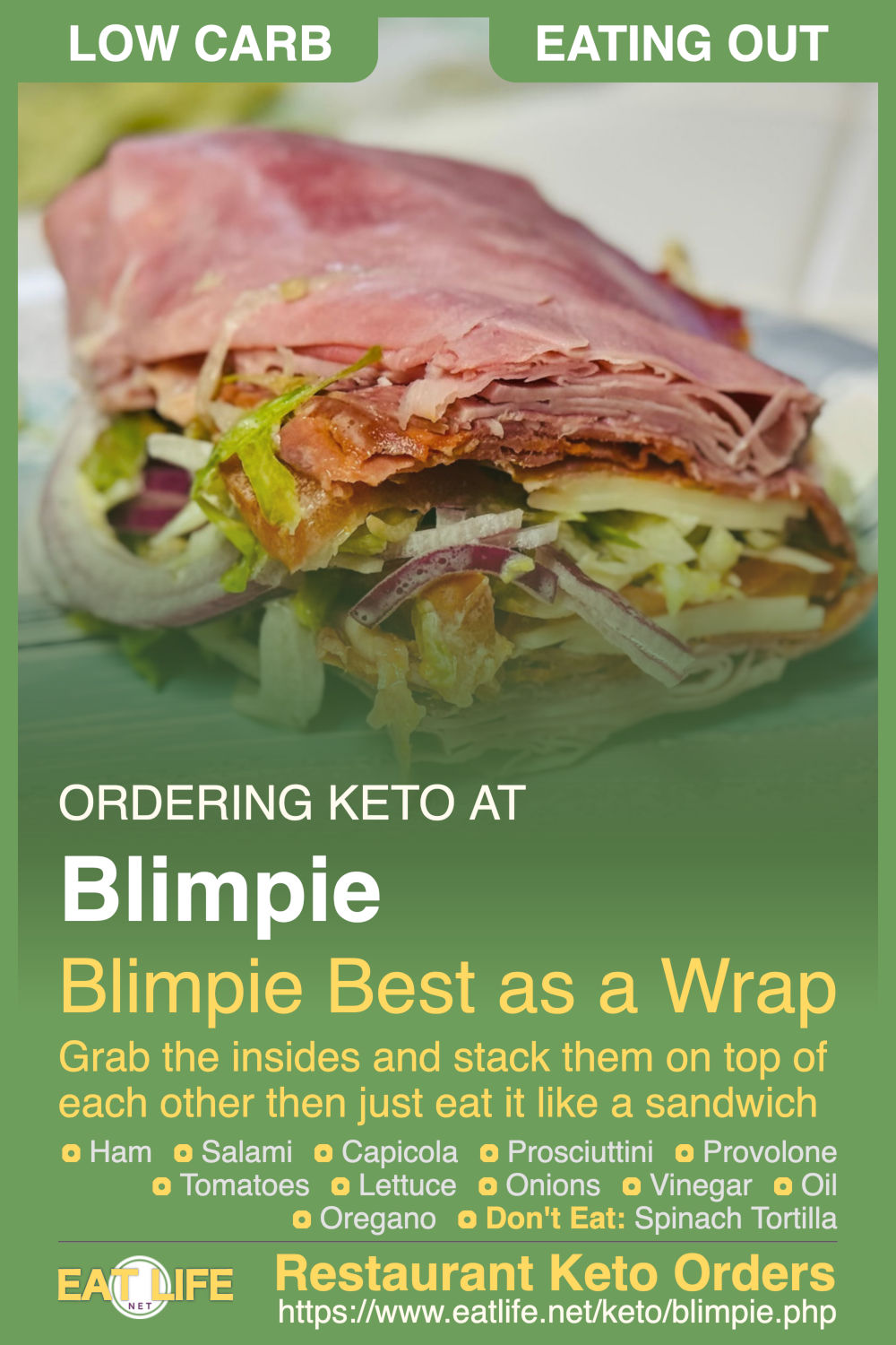 Blimpie Keto Blimpie Best Wrap