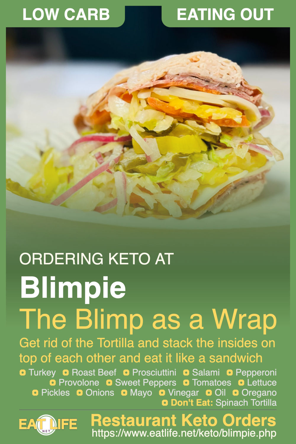 Blimpie Keto The Blimp Wrap