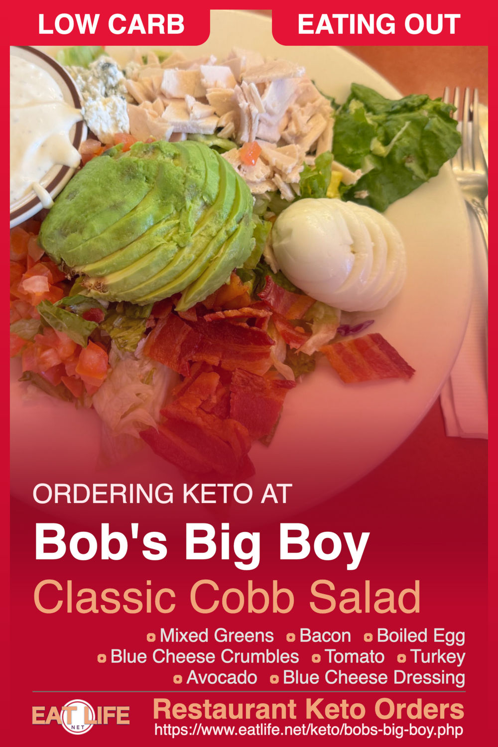 Bobs Big Boy Keto Classic Cobb Salad