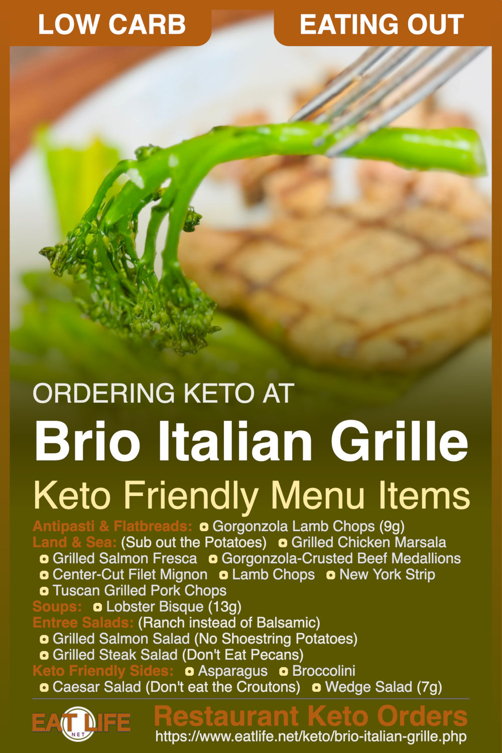 Keto at Brio Italian Grille