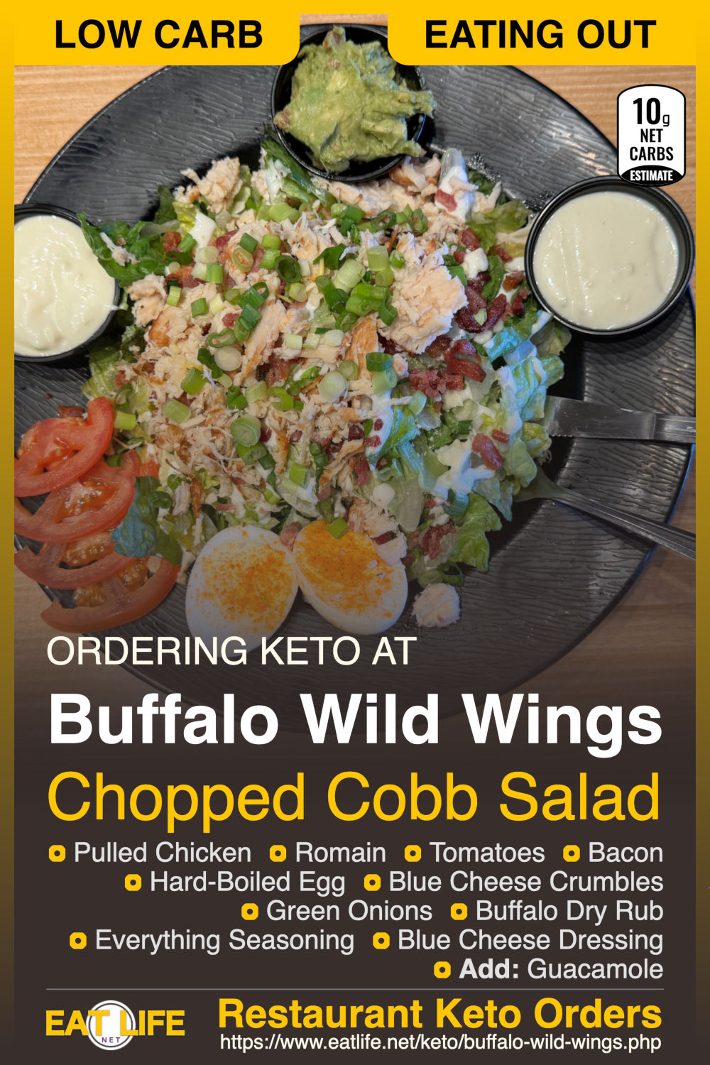 Buffalo Wild Wings Keto Chopped Cobb Salad