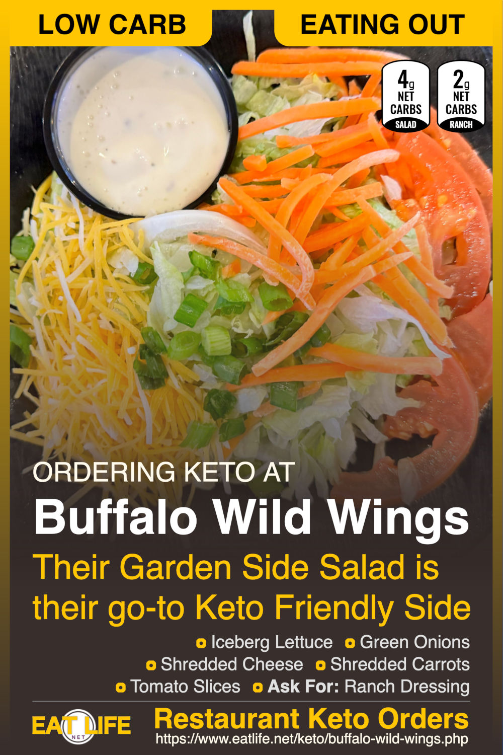 Buffalo Wild Wings Keto Garden Side Salad