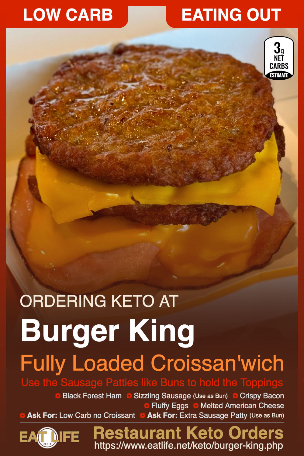 Burger King Keto Fully Loaded Croissanwich