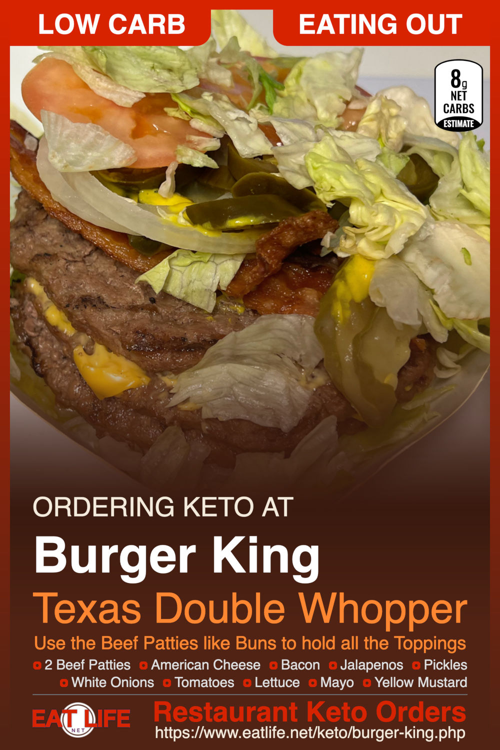 Burger King Keto Texas Double Whopper