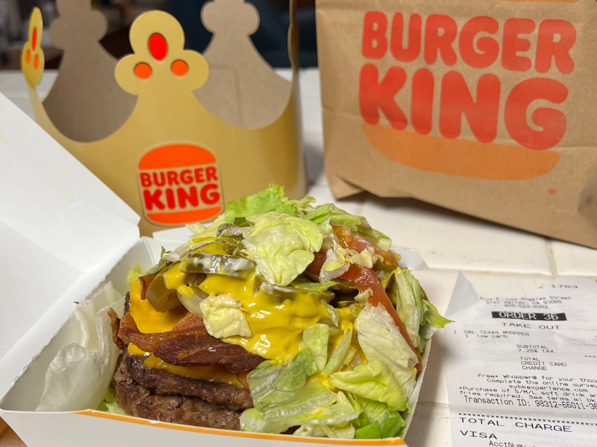 Burger King Keto Double Texas Whopper