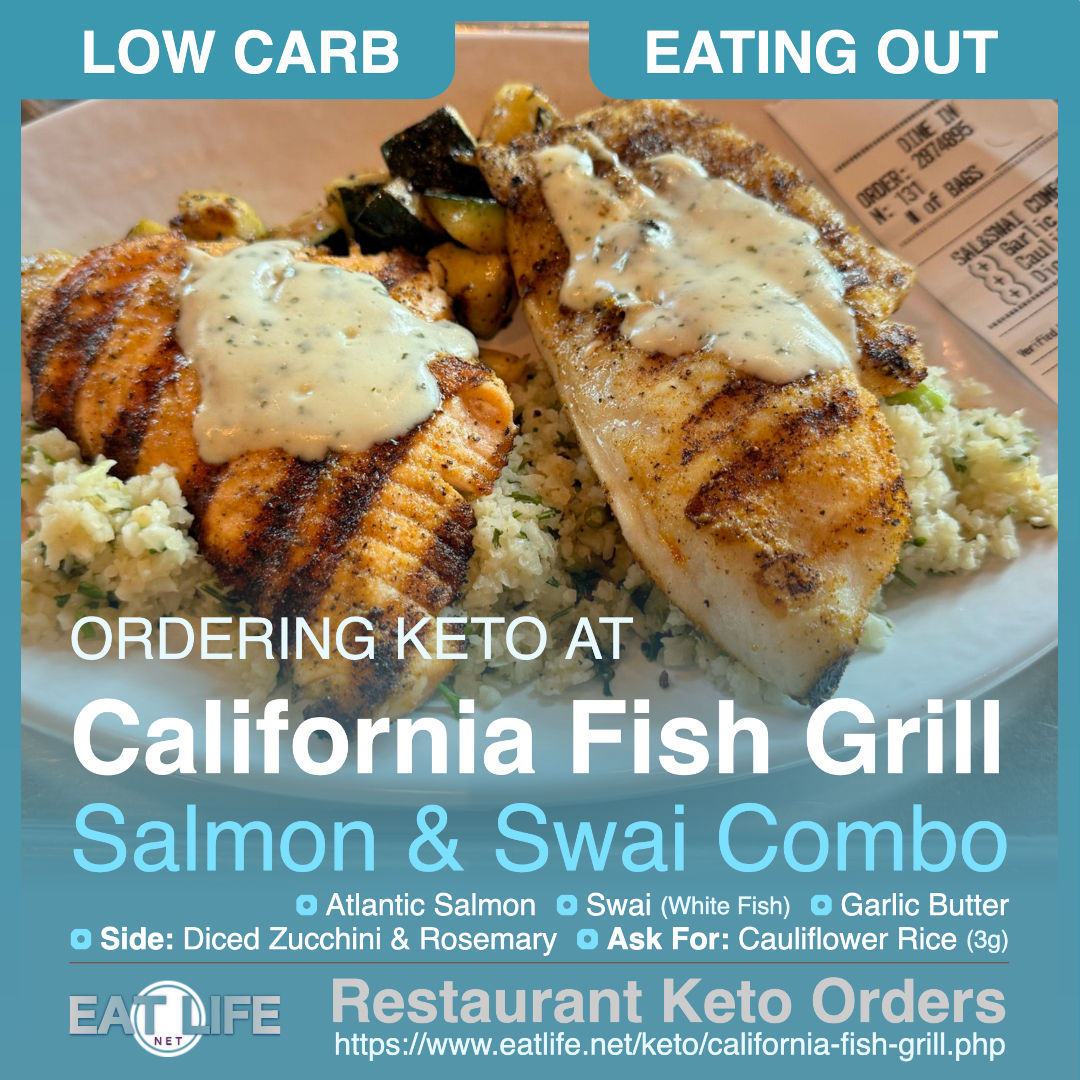 California Fish Grill Keto Salmon Swai Combo