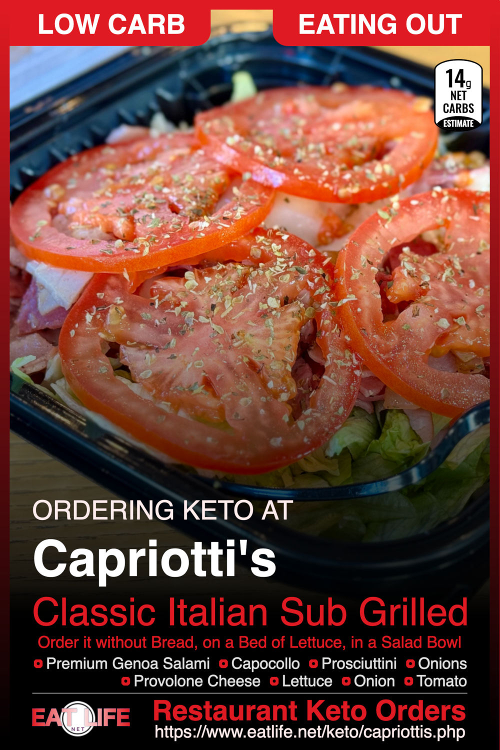 Capriottis Keto Grilled Italian