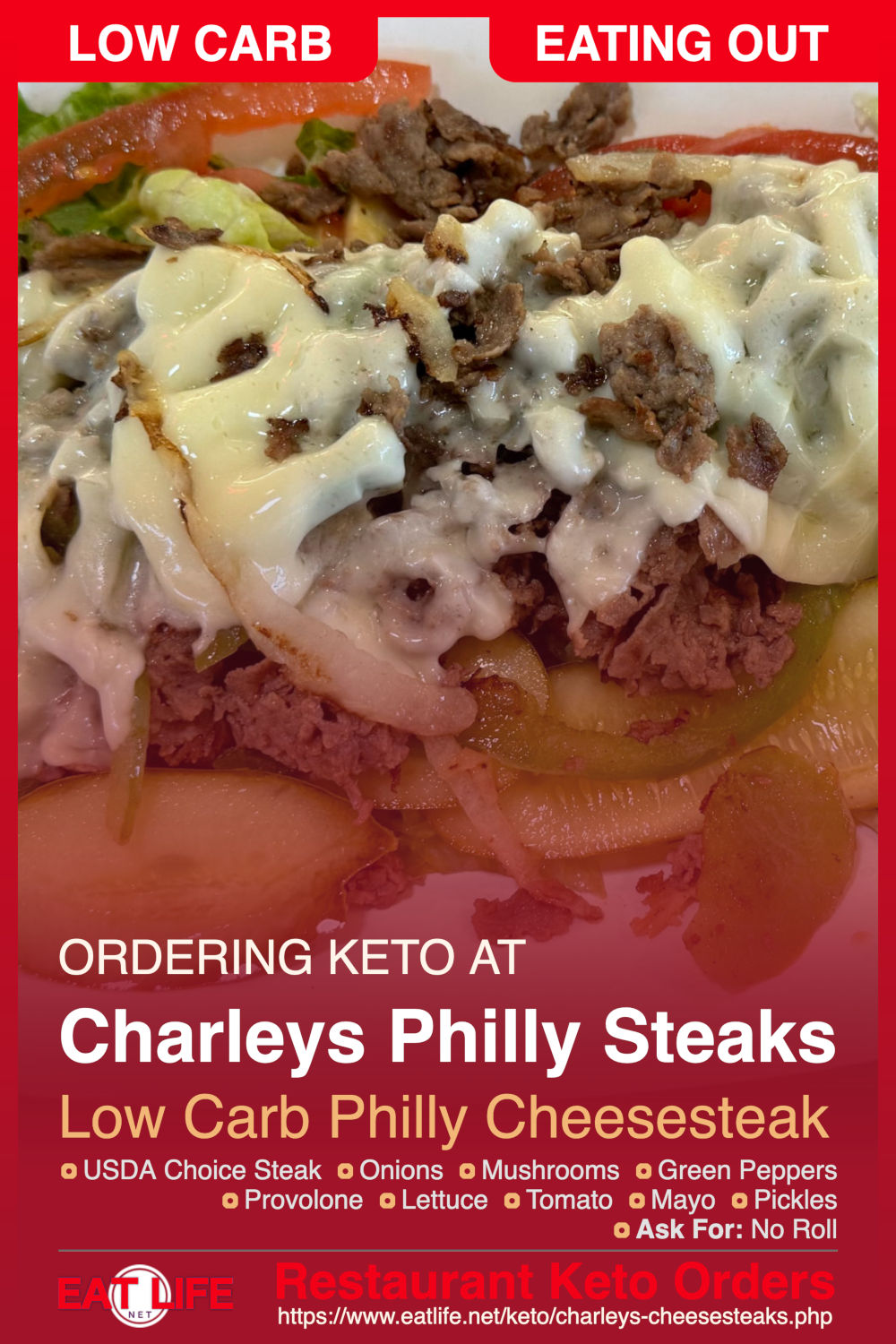 Charleys Cheesesteaks Keto Philly Cheesesteak